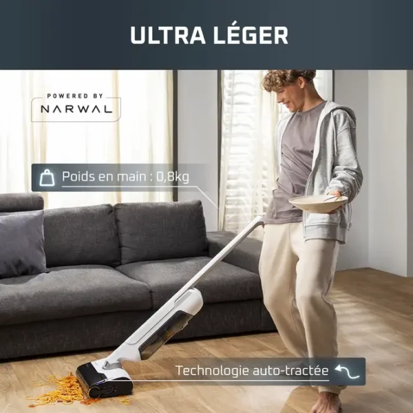 Aspirateur Laveur sans fil Rowenta X-Clean 10 GZ7540WO-Blanc – Image 2