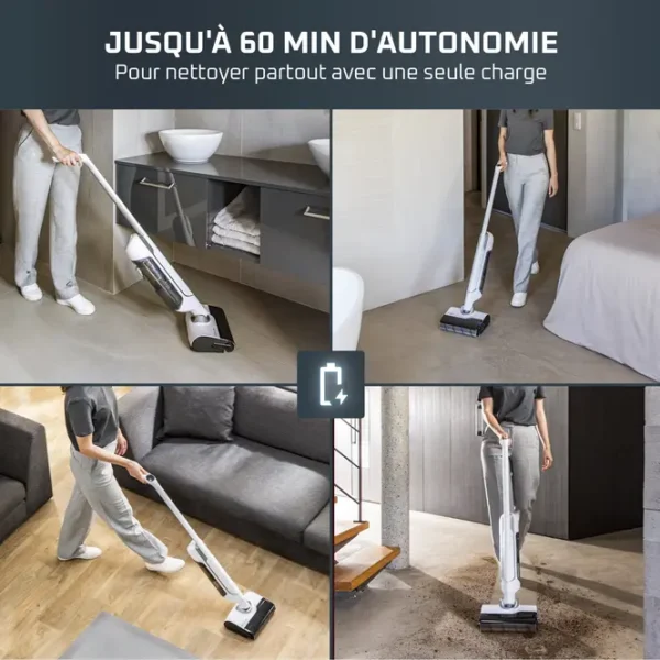 Aspirateur Laveur sans fil Rowenta X-Clean 10 GZ7540WO-Blanc – Image 5