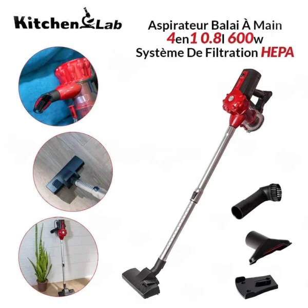 Aspirateur Balai À Main 4en1 0.8L 600W KitchenLab Kt-V-001 متوفر حاليا اللون الأزرق فقط 💙 – Image 2